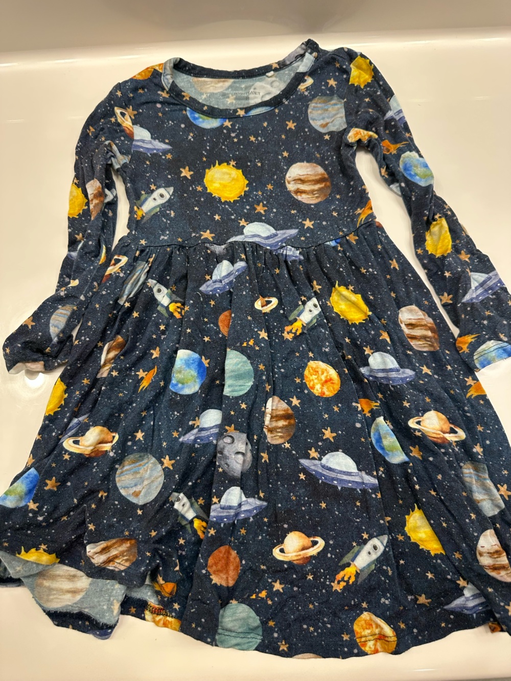 Posh Peanut Navy Cosmic galaxy dress
